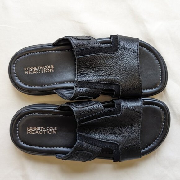 Kenneth Cole Reaction Fool Proof Upper Leather Black Mens 9M - Picture 1 of 4